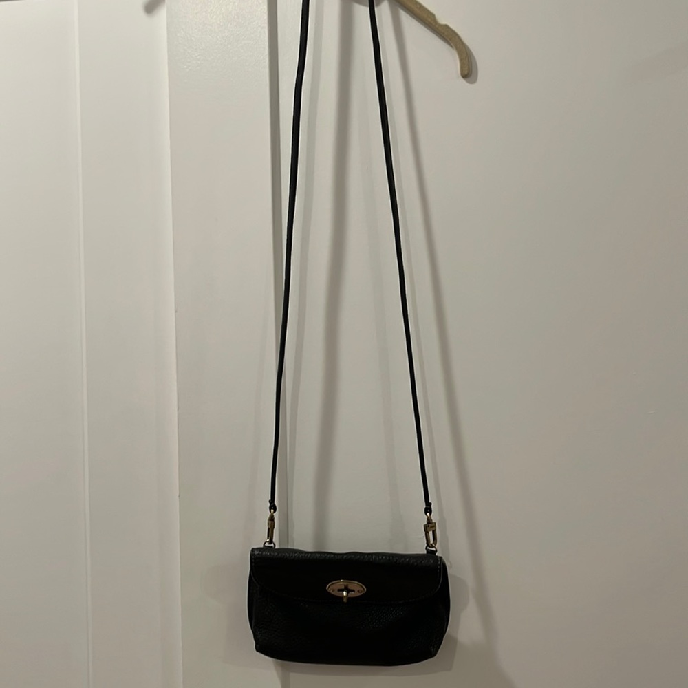 Fossil crossbody black purse